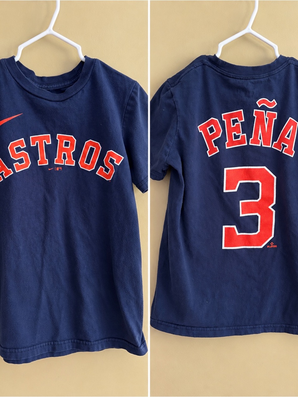 Nike Navy and Red Houston Astros Kids Short Sleeve Tee